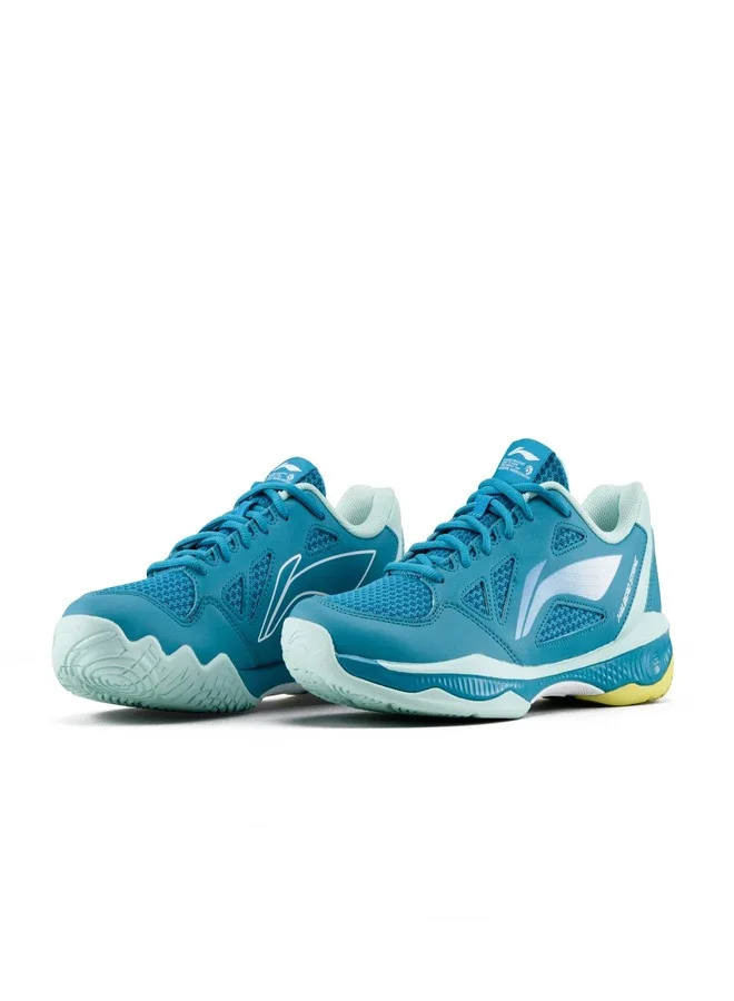 Li-Ning Blue Jade/Floating Green Li-Ning Halberd Strike Non Marking Badminton Shoes  | Best Price UAE