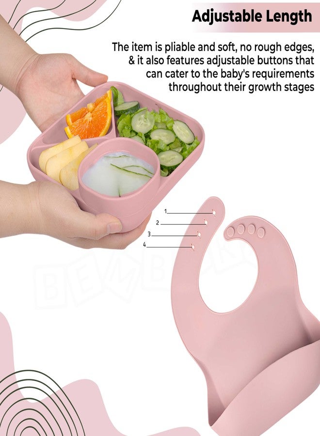 بيمبيكا مجموعة أدوات طعام أساسية للأطفال من بيمبيكا - (عبوة من 4 قطع) (خشب الورد) - Image 4