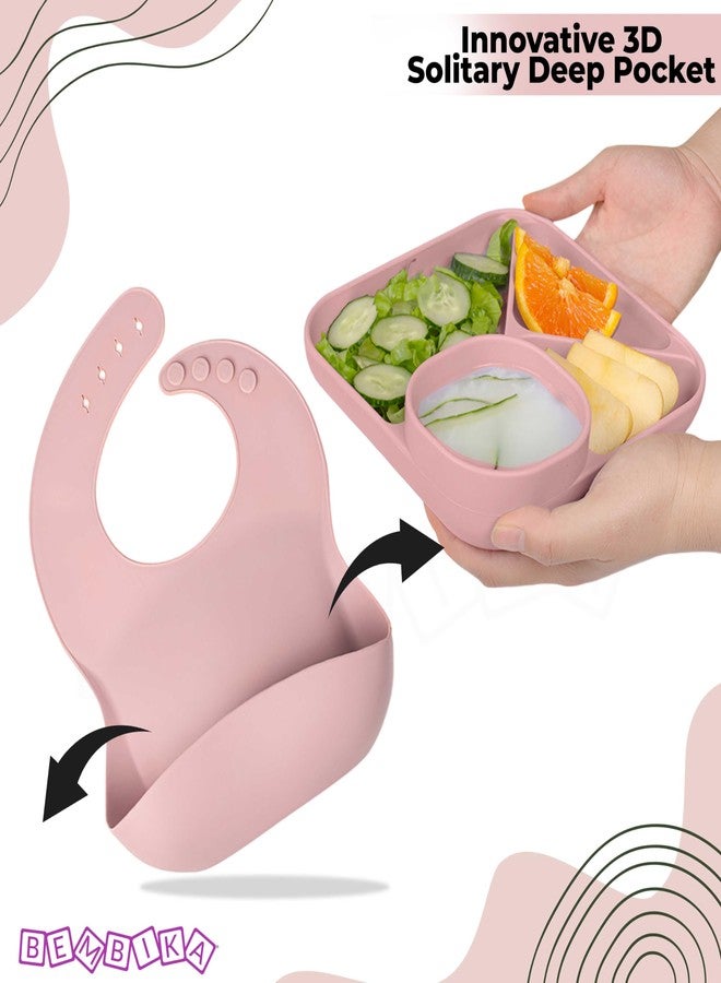 بيمبيكا مجموعة أدوات طعام أساسية للأطفال من بيمبيكا - (عبوة من 4 قطع) (خشب الورد) - Image 5