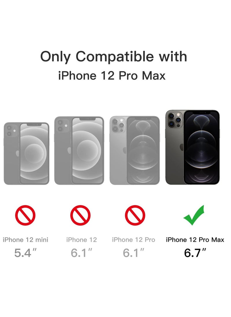 BORTONY - iPhone 12 Pro Max Magsafe Case Compatible with Wireless Charging Anti Scratch Shockproof Protective Cover for Apple iPhone 12 Pro Max Clear - Image 1