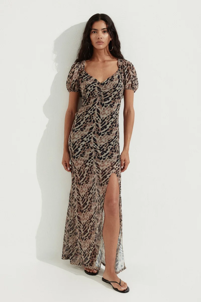 H&M Printed mesh dress