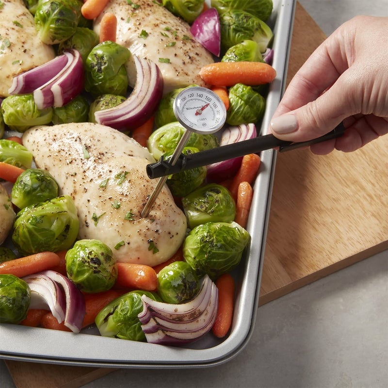 KitchenAid KQ901 Instant Read Food Thermometer for Kitchen or Grill, TEMPERATURE RANGE: 20F to 220F, 1 inch dial, Black - Image 5