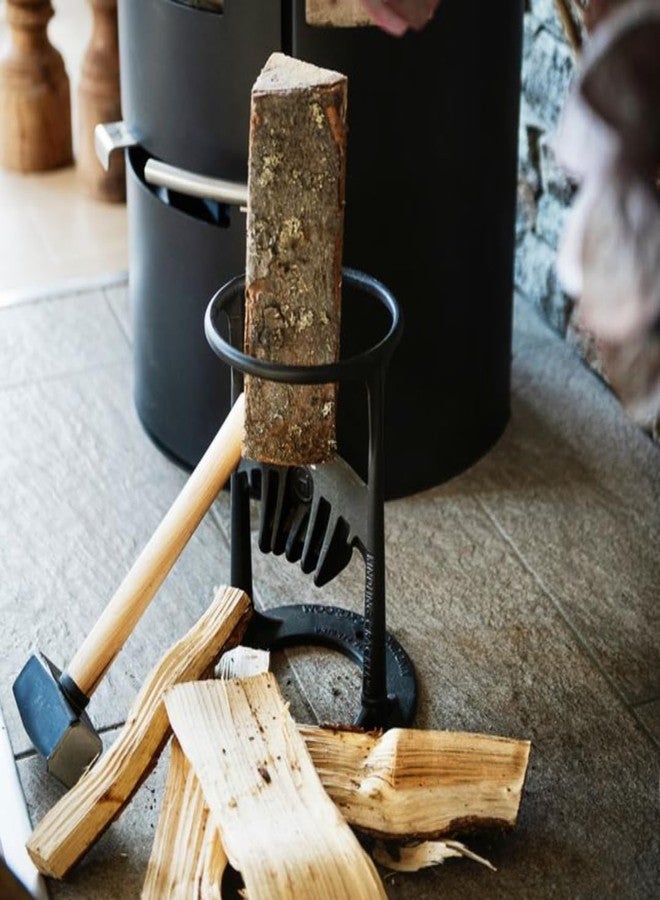 Kindling Cracker Firewood Splitter - Manual Log Splitter Wedge, Black - Image 2