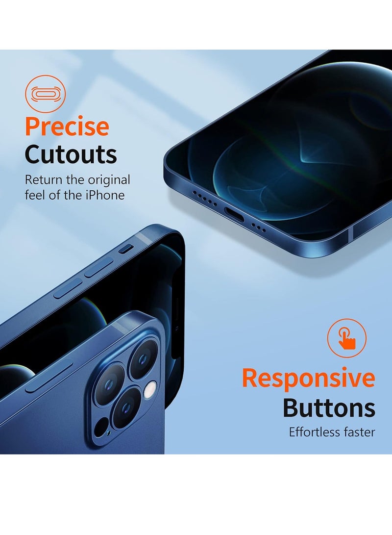 جراب نحيف متوافق مع iPhone 15 Pro، جراب خلفي من الجلد الرقيق للغاية بلمسة نهائية غير لامعة [مضاد لبصمات الأصابع وغير قابل للاصفرار] غطاء حماية فائق مع حماية للكاميرا - Image 4