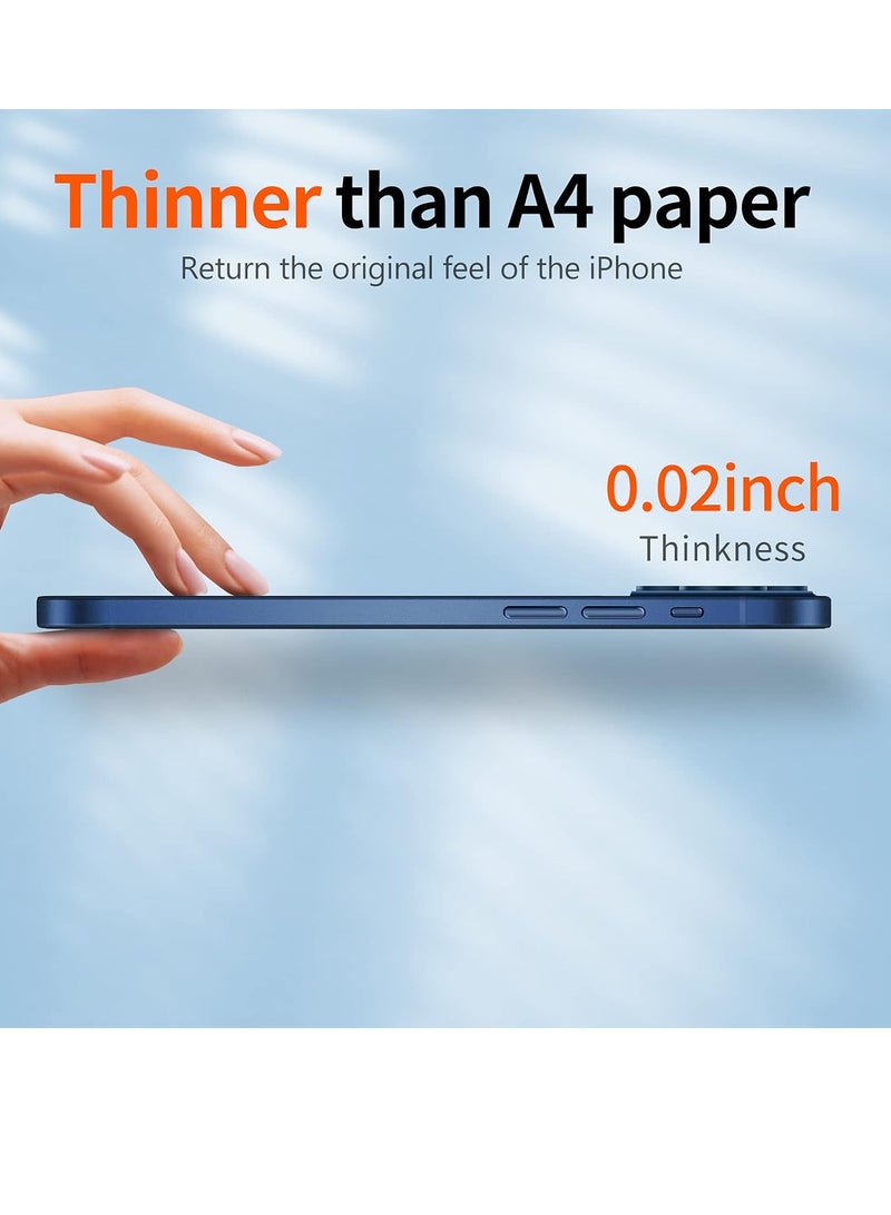 جراب نحيف متوافق مع iPhone 15 Pro، جراب خلفي من الجلد الرقيق للغاية بلمسة نهائية غير لامعة [مضاد لبصمات الأصابع وغير قابل للاصفرار] غطاء حماية فائق مع حماية للكاميرا - Image 2