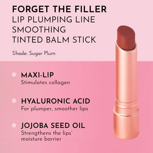 LAWLESS Women's Forget the Filler Lip Plumping Line Smoothing Tinted Balm, Sugarplum, 0.09 Ounce - Image 2
