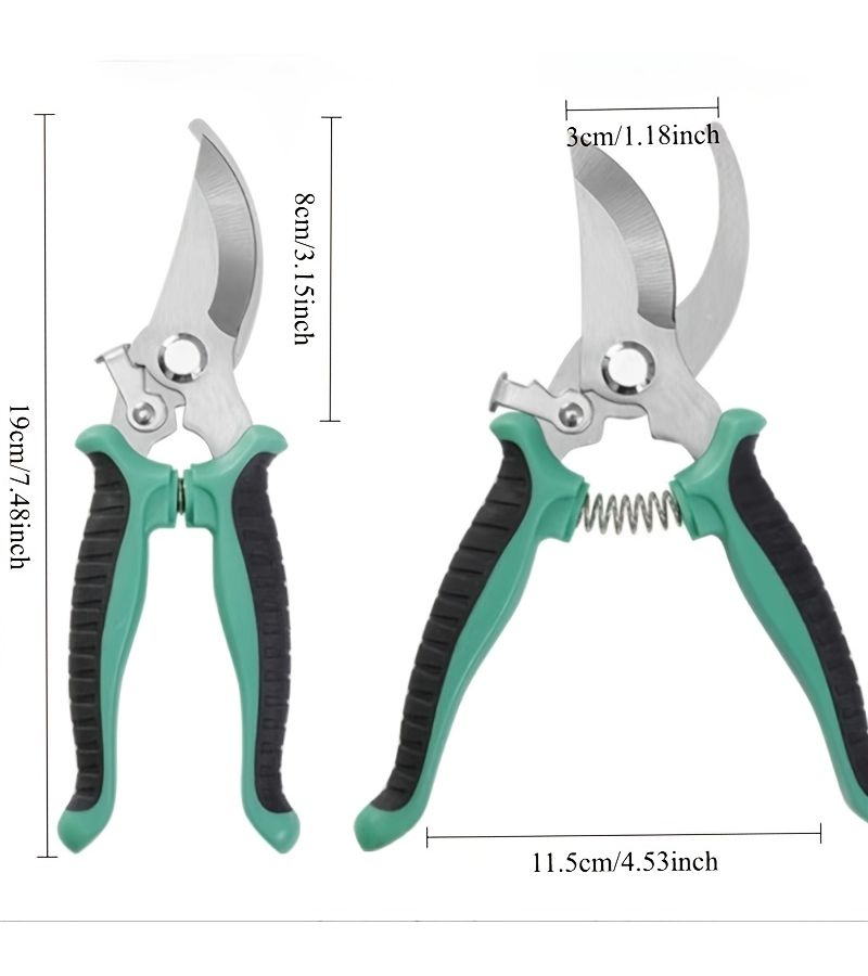 Garden Shears Heavy Duty Pruning Shear With Non Slip Handle For Cutting Thick Branches Floral Arrangements And Landscape Ergonomic Design Random Color - Image 3
