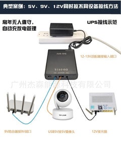 ماركة غير محددة Mini Ups 5V DC 9V 12V Output for Routers Cellphone and Cctv Cameras Power Supply DC Online Portable  جهاز التغذية حال انقطاع الكهرباء   ((((نسخة بدون البطاريات))))  mini UPS  - Image 2