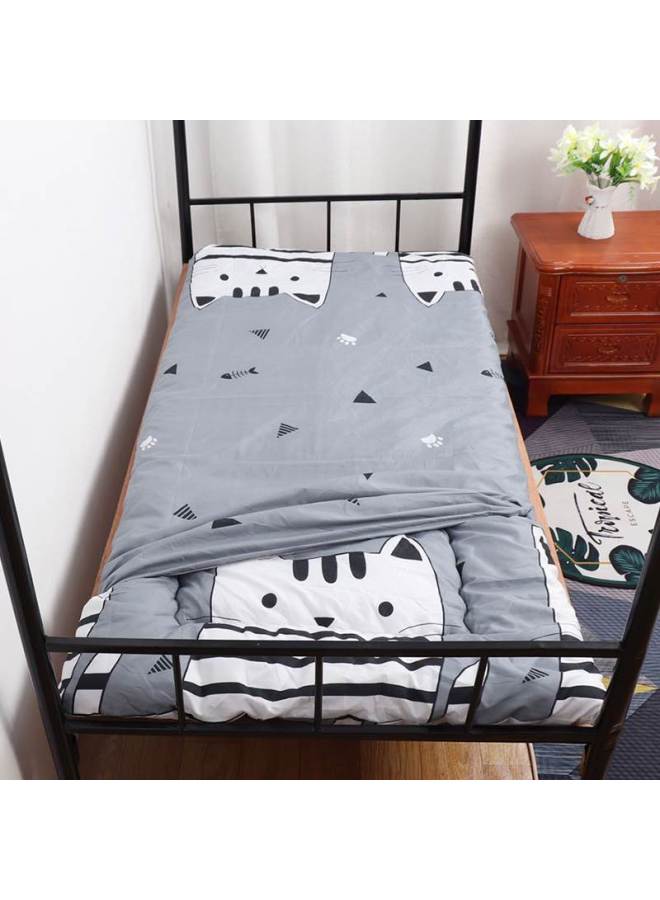 Mattress Cover Cotton Pad Quilt Cover Student Dormitory Single 90x 200 Bed Mattress Cover Quilt Cover 190 All-inclusive Mattress Cover 0.9-Color:Carrot  Brushed Cloth-Specifications:1.2m Wide*2.0m Long - Image 2