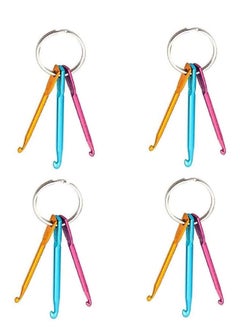 Y&D Crochet Hook,4 Sets Portable Travel Home Use Hook, Aluminum Keychain Metal Hook Multicolor Crafts Knitting Needles Weave Sewing Cross Stitch, 3 Sizes in 1 Set (3 mm, 4 5 mm)  - Image 2