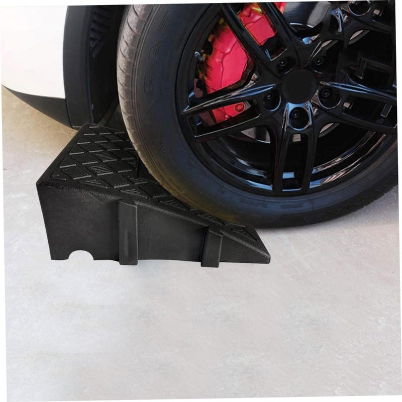 Curb Ramp Heavy Duty Plastic Drive Ramps 9.84x10.63x2.76 Inch Lightweight Threshold Ramp for Wheelchairs Cars Vehicles - Image 5