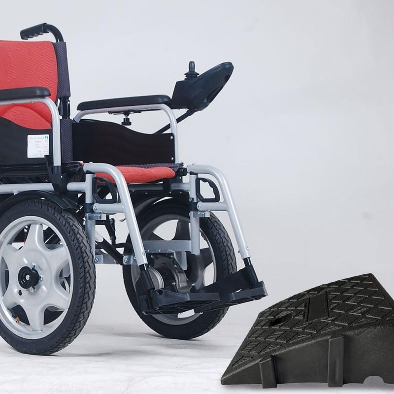 Curb Ramp Heavy Duty Plastic Drive Ramps 9.84x10.63x2.76 Inch Lightweight Threshold Ramp for Wheelchairs Cars Vehicles - Image 4