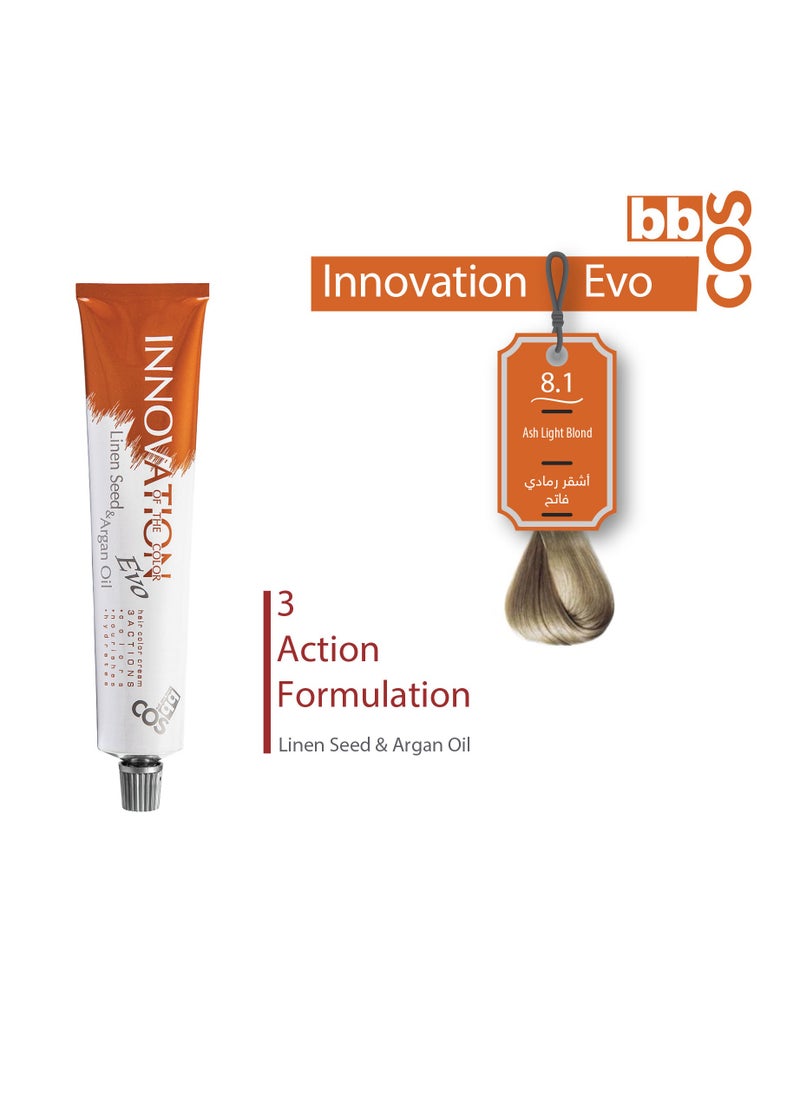 bbcos Innovation Hair Color 100 ml- 8.1 