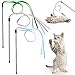 Amaxiu Cat Ribbon Wand Toys 3pcs Interactive Cat Rainbow Wand String Toys for Indoor Cats Colorful Ribbon Charmer for Kittens Teaser Training Exerciser Playing Catcher Accessories - Image 3