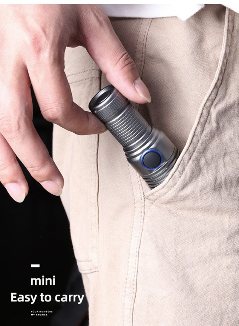 إسكدنيا مصباح يدوي صغير قوي ، مصباح LED قابل لإعادة الشحن USB قابل لإعادة الشحن مصباح يدوي فائق السطوع ، مقاوم للماء مناسب للمنزل مصباح يدوي للتخييم في الهواء الطلق - Image 4