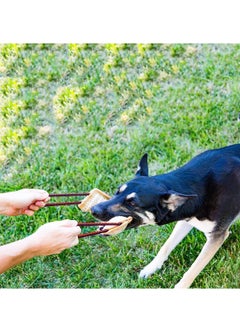 SYOSI Dog Tug Toy, Dog Bite Jute Pillow Pull Toy with 2 Strong Handles, Perfect for Tug of War, Puppy Training Interactive Play, Durable Bite Training Toys for Medium to Large Dogs Brown  - Image 3