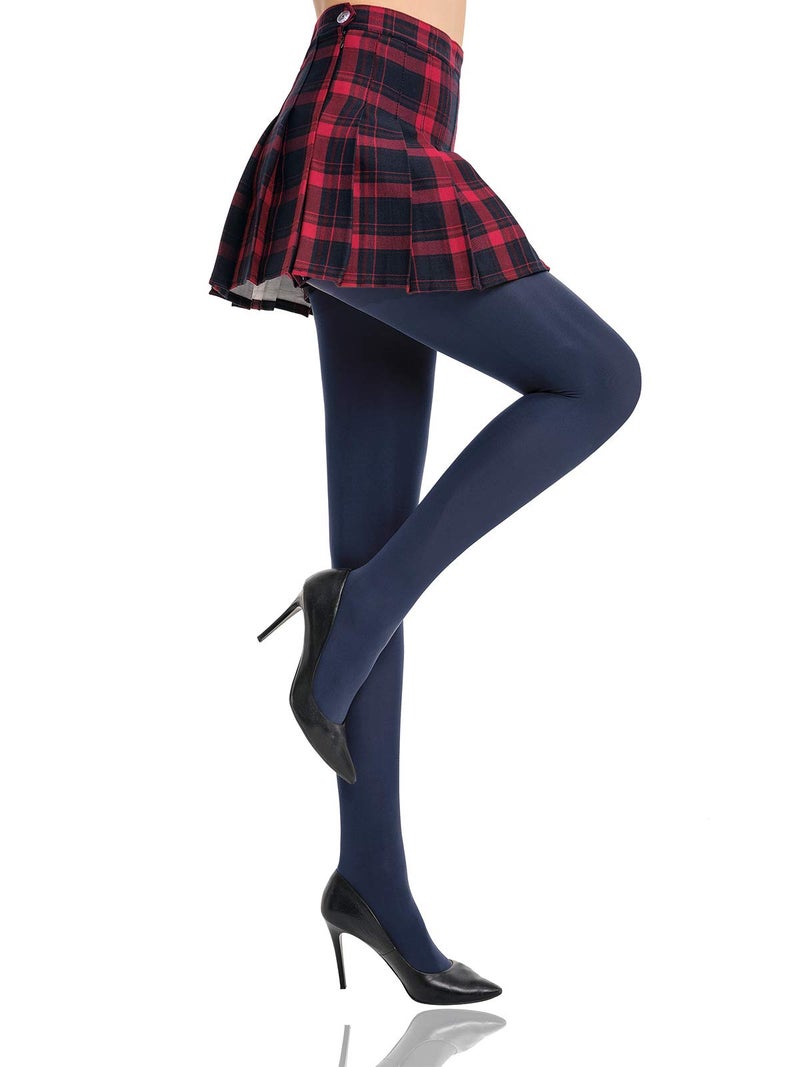 HONENNA Women's Control Top High Elastic Soft Opaque Pantyhose Tights - Image 1
