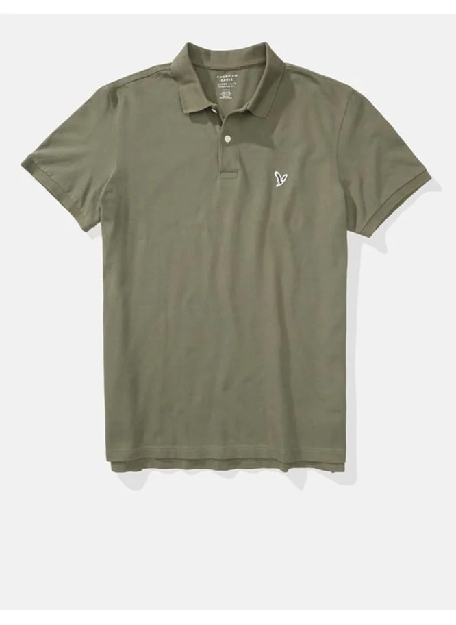 امريكان ايجل Logo Detail Short Sleeve Polo Shirt