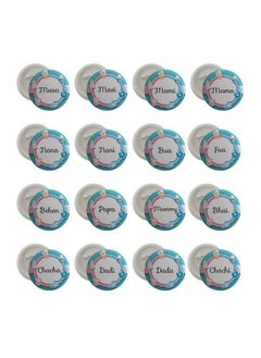 D2c D2C Baby Shower / Birthday Button Badges for Full Family Members Mummy, Papa, Dada, Dadi etc Glossy Finished 58 mm Button Badges Pack 0f 16pcs 