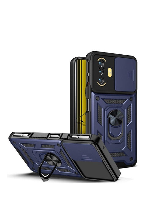 Xiaomi-POCO-F3-GT/RedMi-K40 Phone Case Slim TPU Ring + PC Soft Case Phone Case - Camera Protector & Screen Protector - Magnetic Stand