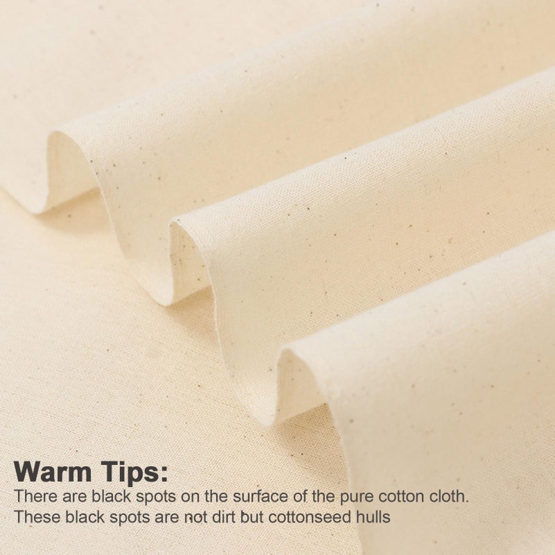 HAGBOU 63in x 10.9 Yards 100% Cotton Muslin Fabric, Medium Weight Natural Unbleached Muslin Fabric by Yard for Sewing DIY (Unbleached, 10.9 Yard Bolt) - Image 4
