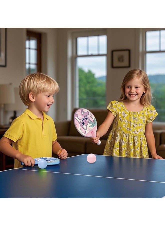 Disney Stitch Mini Ping Pong Paddles Set of 2 - Portable Table Tennis Paddle Set With Ping Pong Paddles For Kids Ping Pong Balls -Birthday Gift For Girls And Boys - Image 3
