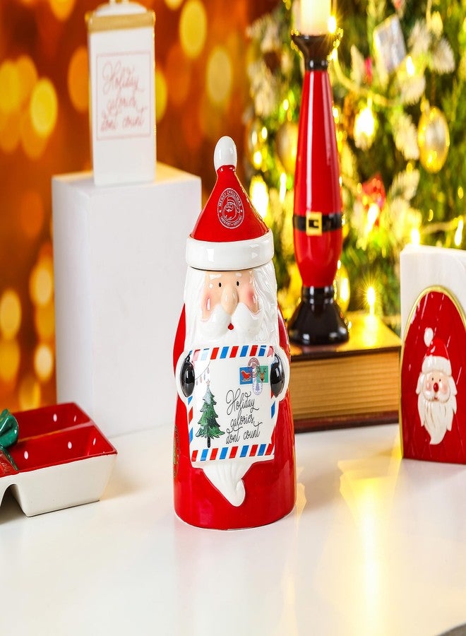 ستيفاني إمبورتس علبة بسكويت سيراميكية من ستيفاني إمبورتس بتصميم عيد الميلاد الشتوي (سعرات حرارية العطلات لا تُحتسب (سانتا)) - Image 4