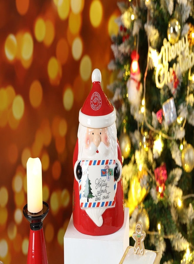 ستيفاني إمبورتس علبة بسكويت سيراميكية من ستيفاني إمبورتس بتصميم عيد الميلاد الشتوي (سعرات حرارية العطلات لا تُحتسب (سانتا)) - Image 5