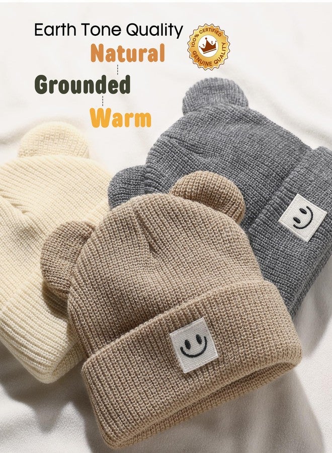 FURTALK Infant Baby Beanie with Bear Ear Cute Winter Hat for Toddler Boys Girls Soft Knitted Cap - Image 2