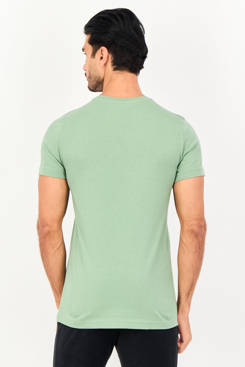 PUMA Men Slim Fit Short Sleeve Graphic Print Outdoor T-Shirt, Olive - Image 4