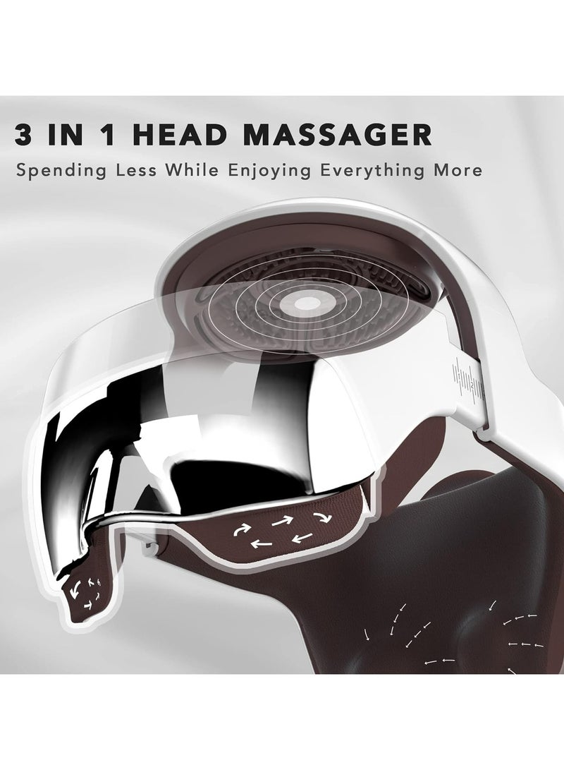 Breo iDream5s Electric Head Massager, Eye & Neck Massage Helmet with Heat, Kneading, Air Compression, APP Control Scratcher for Headache, Stress Relief, Deep Sleeping - Image 3
