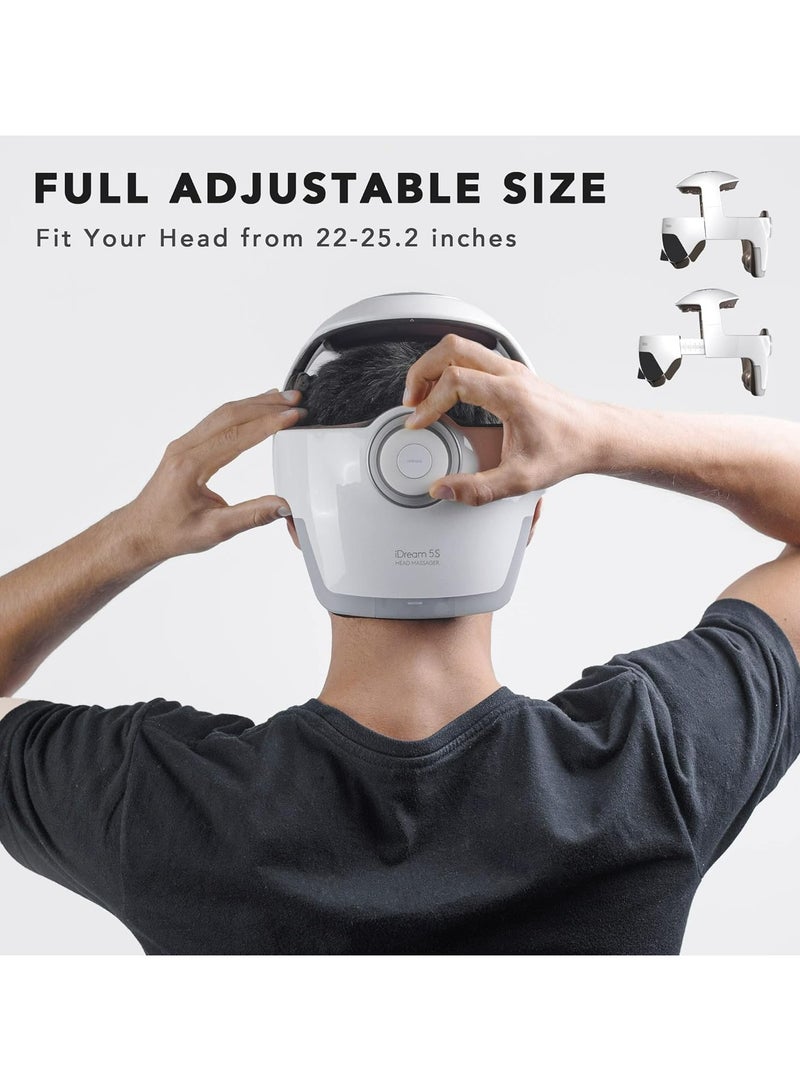 Breo iDream5s Electric Head Massager, Eye & Neck Massage Helmet with Heat, Kneading, Air Compression, APP Control Scratcher for Headache, Stress Relief, Deep Sleeping - Image 4