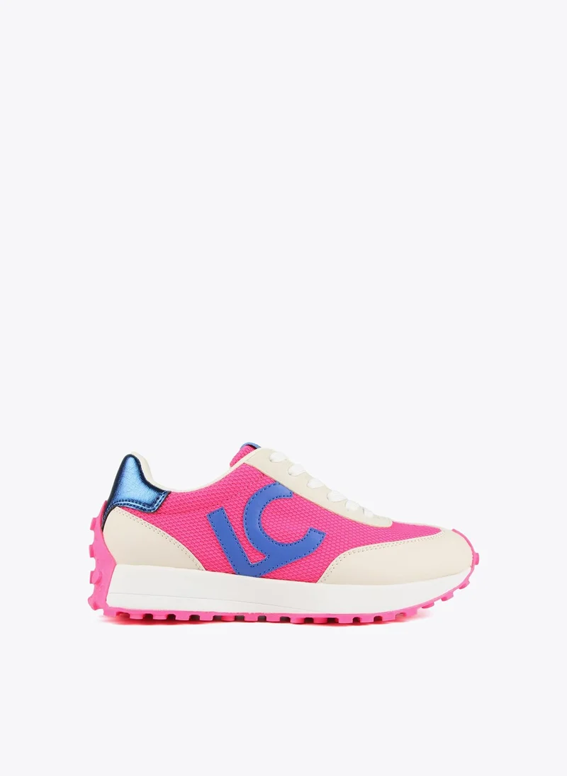 Lola Casademunt Blue and neon pink sneakers