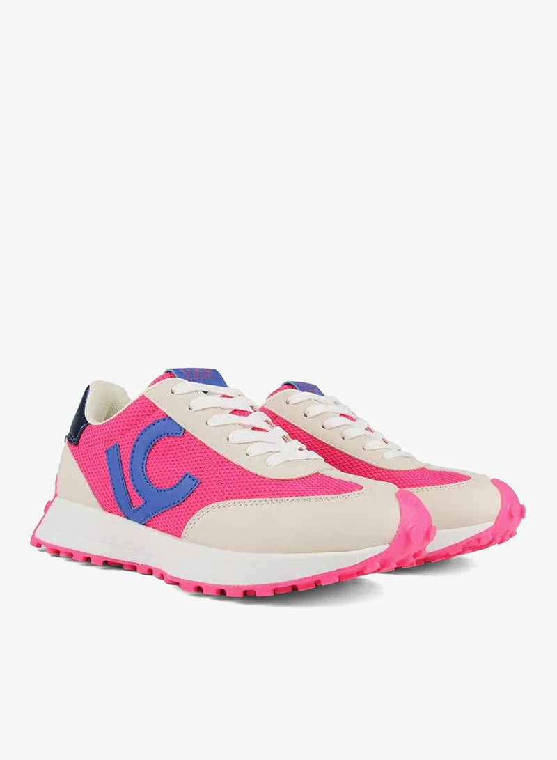 Lola Casademunt Blue and neon pink sneakers