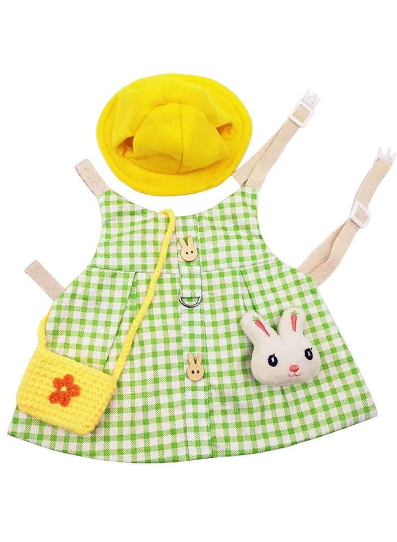 Zikra Pet Rabbit Harness Vest and Leash Set, with Mini Hat Bag Cute Brooch for Rabbit Ferret Teacup Poodle Kitten Small Animal - Image 1