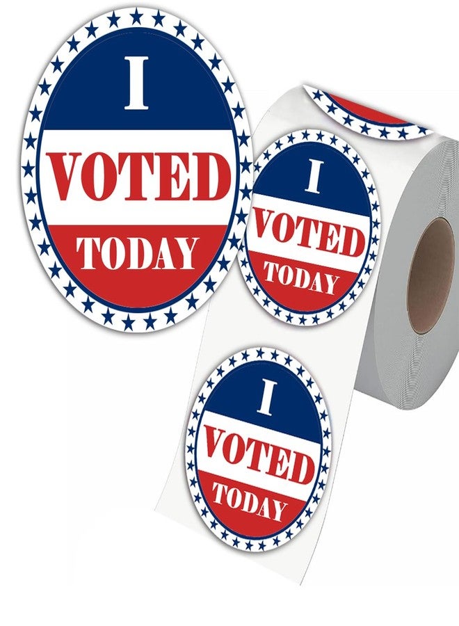 Top label 500 Pcs I Voted Today Stickers,1.5 Inches I Voted Sticker,Patriotic Voting Election Stickers,Round Red White Blue Vote Label,for Election Votes Campaigns, Voting Supplies - Image 1