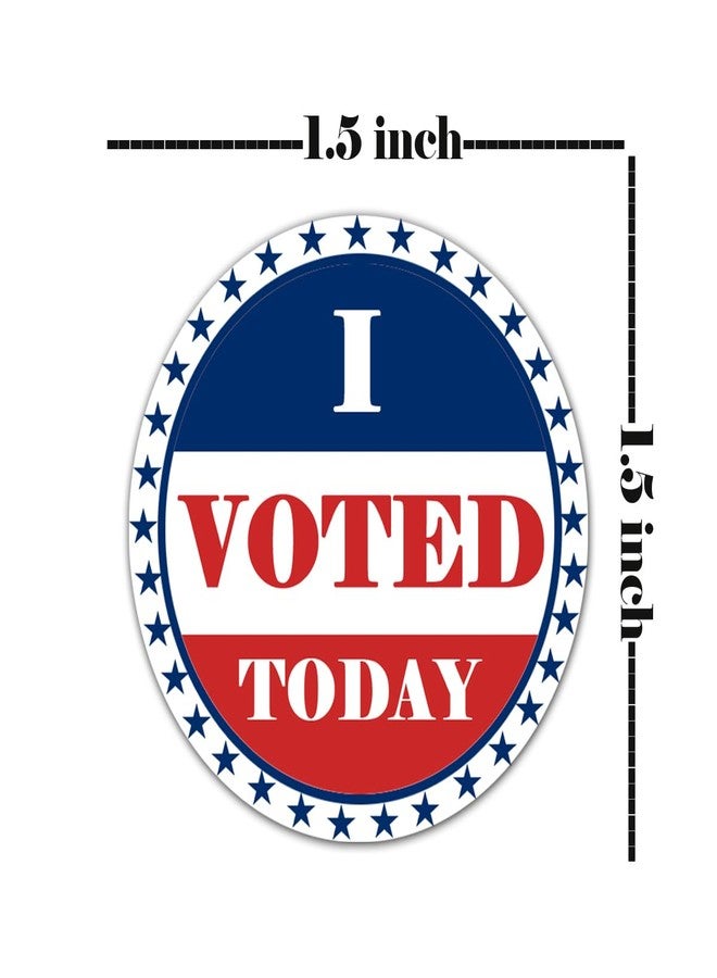 Top label 500 Pcs I Voted Today Stickers,1.5 Inches I Voted Sticker,Patriotic Voting Election Stickers,Round Red White Blue Vote Label,for Election Votes Campaigns, Voting Supplies - Image 2