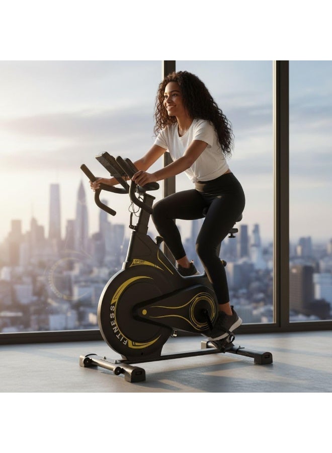 Home exercise bike for cardio and strength training with adjustable height. (Includes a free red resistance band) - Image 3