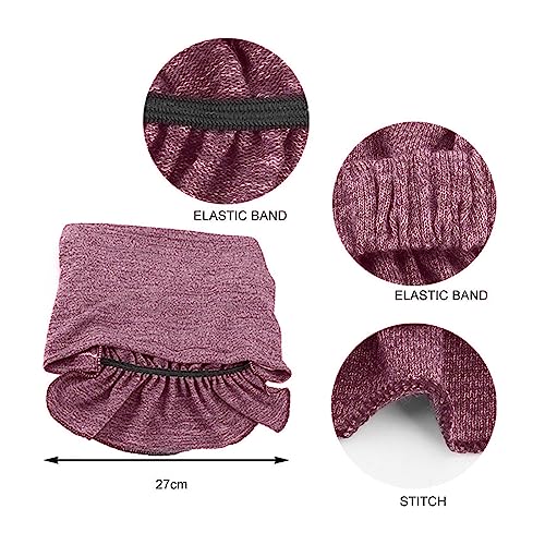 Ever Fairy 3 Colors Chemo Cancer Head Scarf Hat Cap Ethnic Cloth Print Turban Headwear Women Women's Ruffle Beanie Scarf (Grey-Khaki-Bean Paste) - Image 5