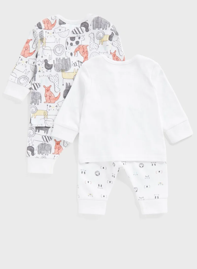 mothercare Infant 2 Pack Assorted Pyjama Set