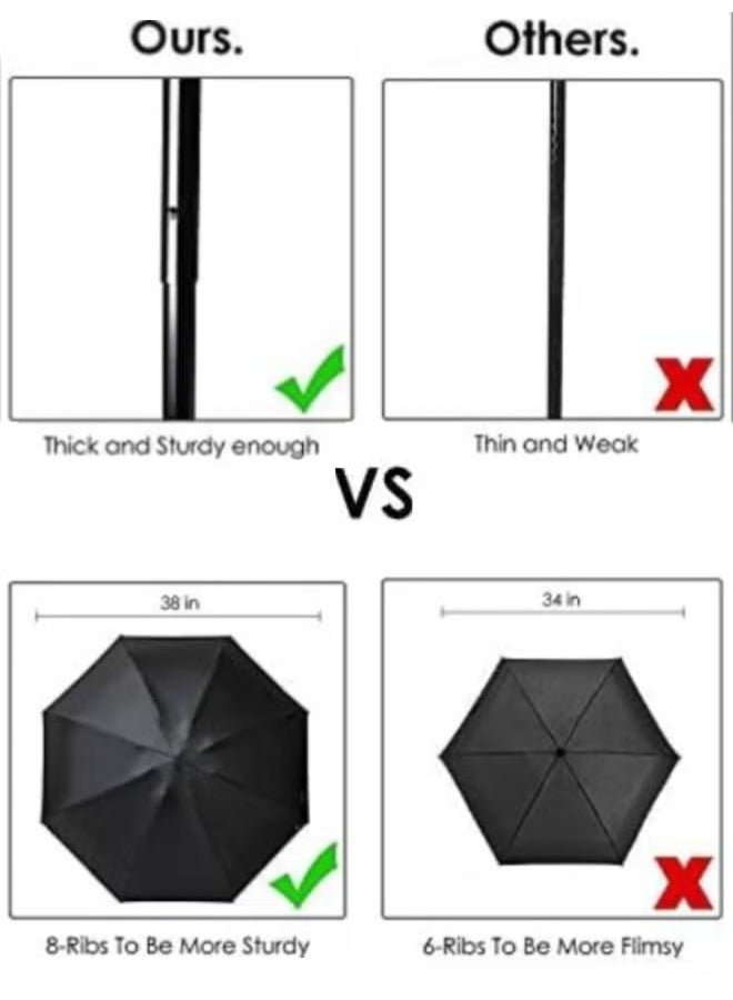 جين لى تشيانغ مظلة صغيرة الحجم مضادة للأشعة فوق البنفسجية، حماية من الشمس والمطر، خفيفة الوزن وقابلة للحمل، مقاومة للرياح والأشعة فوق البنفسجية، مظلة كبسولة صغيرة قابلة للطي (أبيض) - Image 5