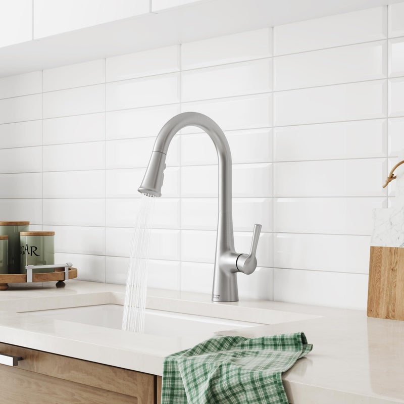 American Standard 7441300.075 Southport Pull-Down Kitchen Faucet with Sprayer, 1.8 GPM, Kitchen Faucets with Pull Down Sprayer, Stainless Steel - Image 2