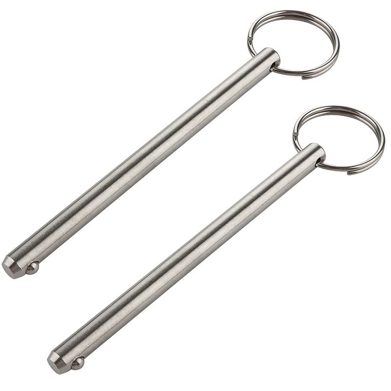 VTurboWay 2 Pack Quick Release Pin, Diameter 5/16"(8mm), Overall Length 4.72"(120mm), Usable Length 4.13"(105mm), Full 316 Stainless Steel, Bimini Top Pin, Marine Hardware - Image 1