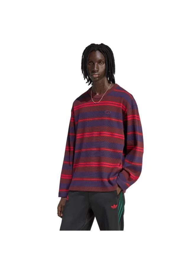 90s ALTERNATIVE SPORT LONG SLEEVE STRIPE WAFFLE T-Shirt