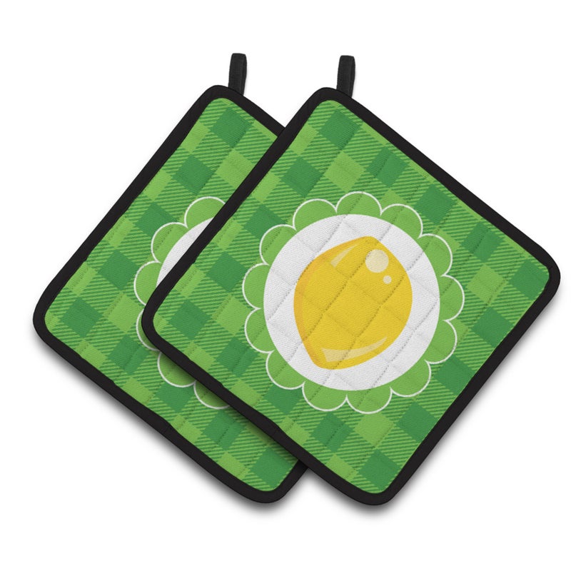 Caroline's Treasures ""Caroline's Treasures Lemon Pair of Pot Holders  7.5 x 7.5  Multicolor"" 