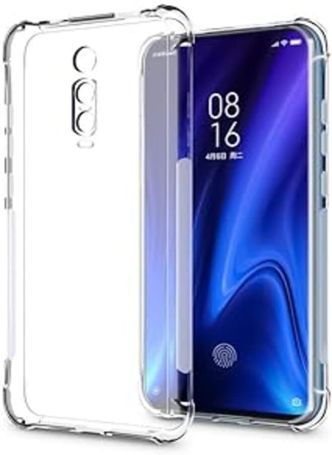 Dl3 Mobilak Case Compatible with Xiaomi Mi 9T/Mi9T Pro/Redmi K20/RedmiK20 Pro, Cover Silicone Transparent TPU Gorilla Anti-shock Protector Camera Shockproof Corners - Clear