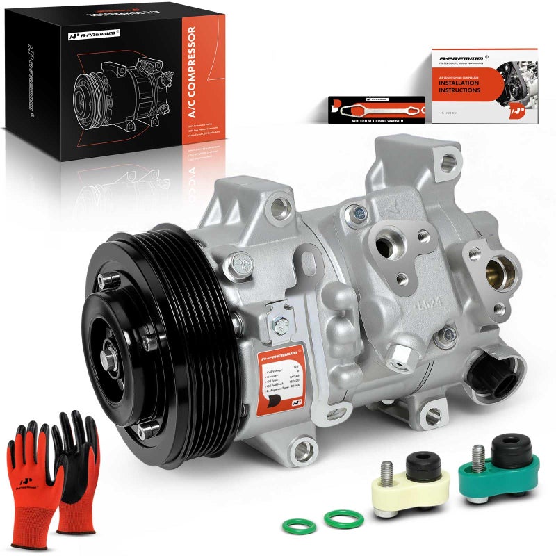 ضاغط مكيف هواء APremium مع قابض متوافق مع تويوتا كورولا 2009-2010 وماتريكس 2009-2012 وساين xD 2008-2014 1.8 لتر