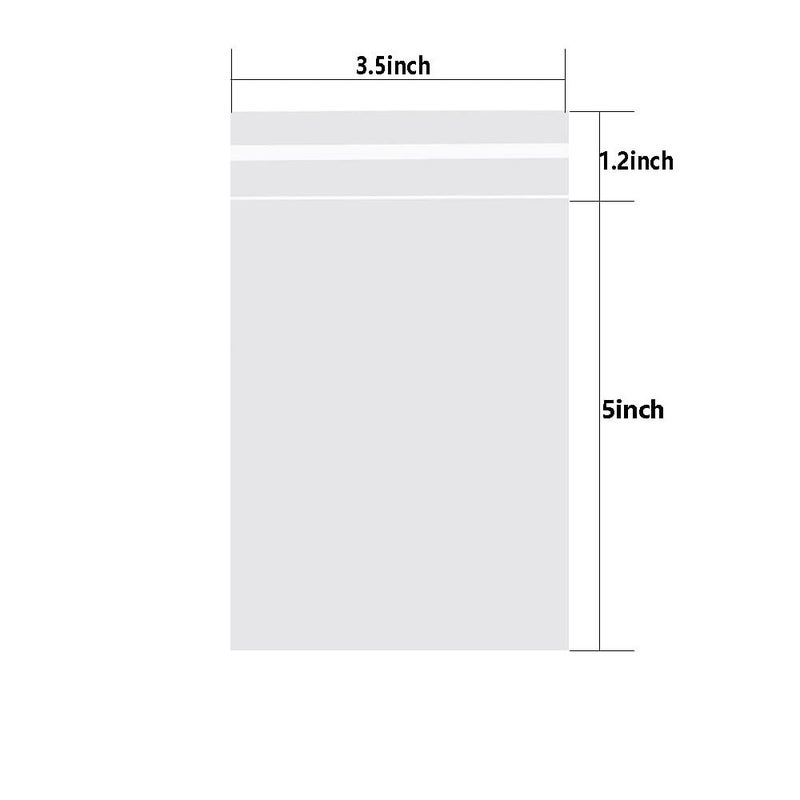 Keoferlo 3 X 5-Inch Small Cookie Cellophane Bags Self Adhesive Sealing Cellophane Bags Clear Resealable Celophan Treat Goodie Bags For Cookie Candy (200Ct) - Image 2