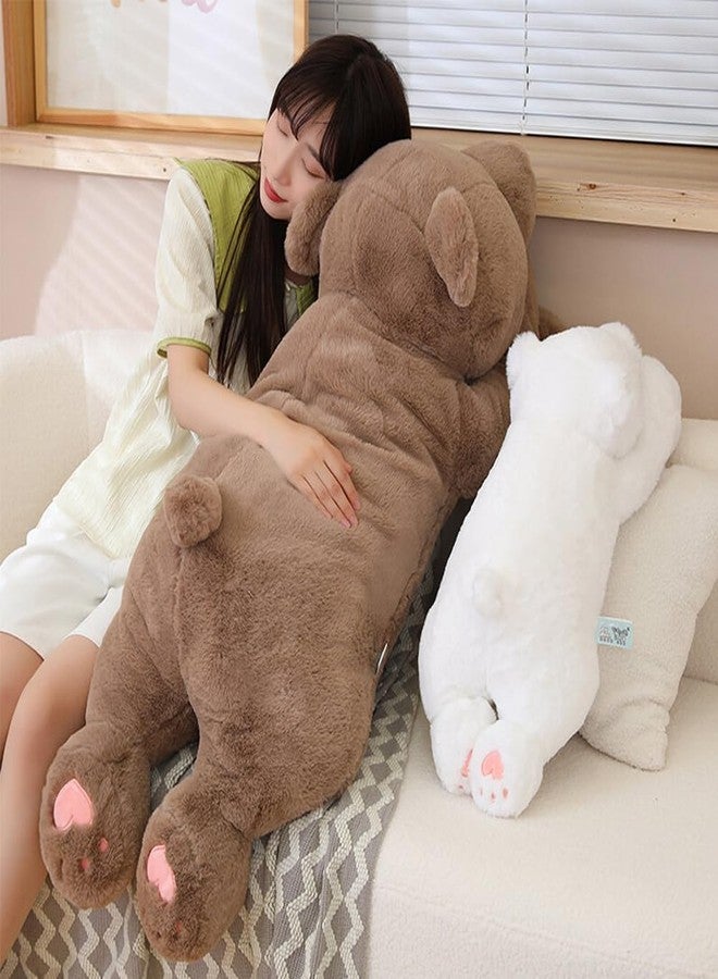 SNOWOLF Large Bear Stuffed Animals, 31.5" Brown Bear Plush Throw Pillow Super Cute Kawaii Plushie Toys Gifts for Boys Girls Adults, 80cm, Brown - Image 3