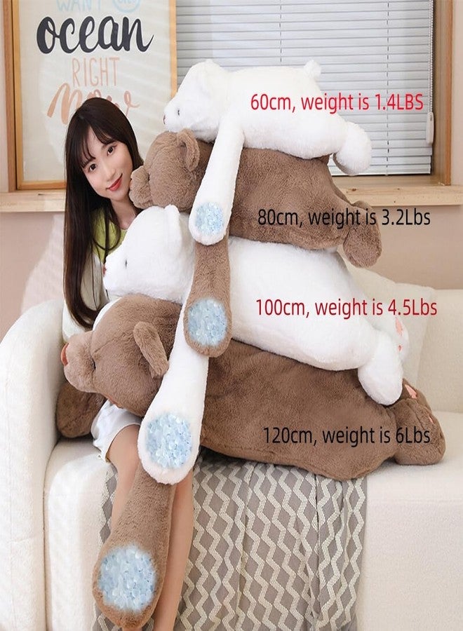 SNOWOLF Large Bear Stuffed Animals, 31.5" Brown Bear Plush Throw Pillow Super Cute Kawaii Plushie Toys Gifts for Boys Girls Adults, 80cm, Brown - Image 5